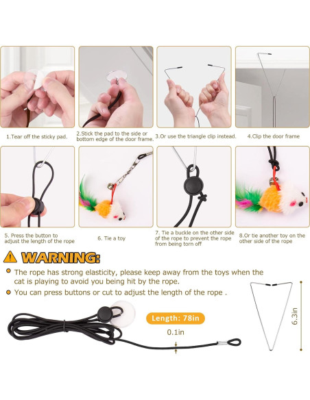 Juguetes Interactivos para Gatos HOSFROLL 3 en 1 con Ventosas