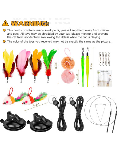Juguetes Interactivos para Gatos HOSFROLL 3 en 1 con Ventosas