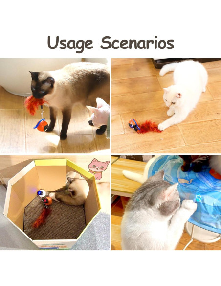 Juguete Interactivo para Gatos Migipaws Bola Rodante Naranja