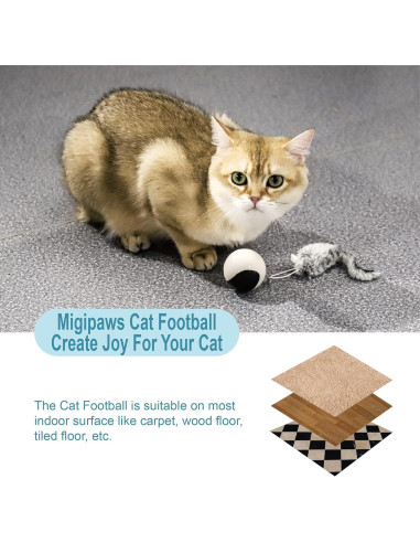 Juguete Interactivo para Gatos Migipaws Bola Rodante Naranja