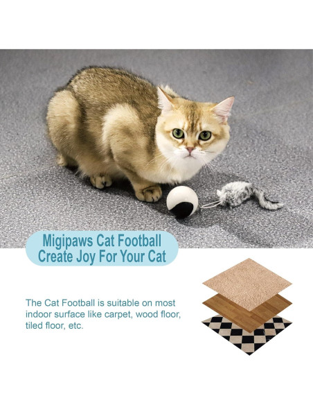 Juguete Interactivo para Gatos Migipaws Bola Rodante Naranja