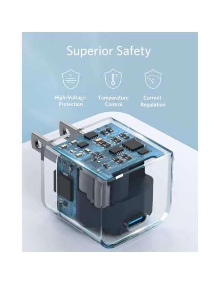 Cargador USB C Anker 20W Plegable - Paquete de 3 Cargador USB C Anker 20W Plegable - Paquete de 3