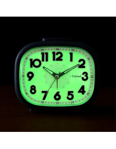 Reloj Despertador Tinload Azul Silencioso con Luz Nocturna 2