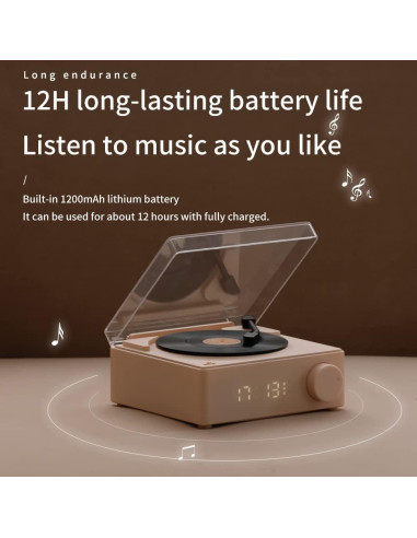 Altavoz Bluetooth KintiSun X11 Vintage Amarillo 5W