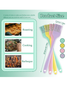 8 Piezas Brochas de Silicona Realand para Basting 20.7cm 2