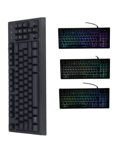 Teclado Gaming GOWENIC RGB USB Ergonómico 87 Teclas