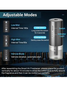 Ambientador de Coche UCINNOVATE - Difusor Ultrasónico 3 Modos 2