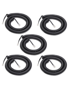 Cable de Teléfono Uvital RJ9 5 Pack 1.4m/8m Negro