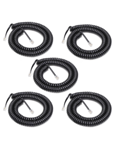 Cable de Teléfono Uvital RJ9 5 Pack 1.4m/8m Negro