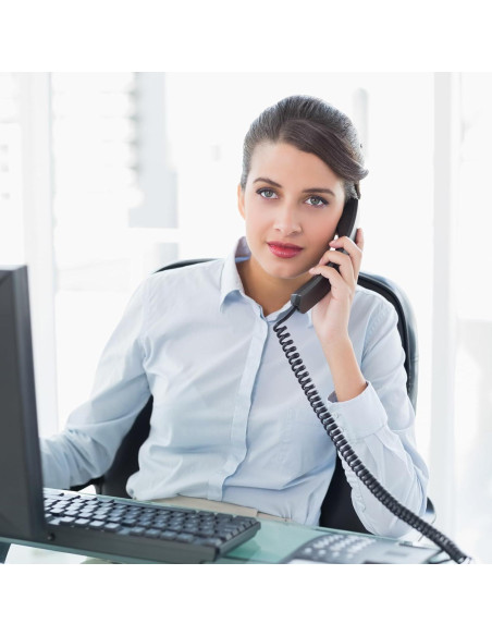 Cable de Teléfono Uvital RJ9 5 Pack 1.4m/8m Negro