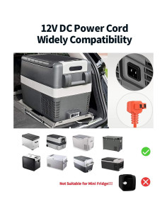 Cable de Alimentación 16AWG 12V/24V 3.5m para Refrigerador de Coche 2