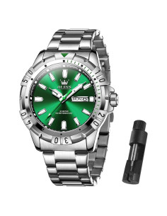 Reloj de Hombre OLEVS G5560G Acero Inoxidable Verde 42mm