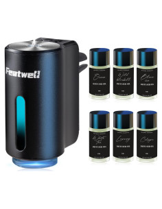 Ambientador de coche Featwell AROMA_DIFFUSER negro recargable