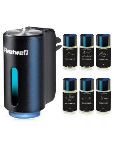 Ambientador de coche Featwell AROMA_DIFFUSER negro recargable