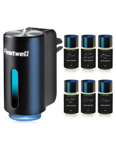 Ambientador de coche Featwell AROMA_DIFFUSER negro recargable Ambientador de coche Featwell AROMA_DIFFUSER negro recargable