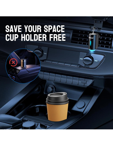 Ambientador de coche Featwell AROMA_DIFFUSER negro recargable