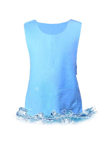 Chaleco Refrigerante PVA YCWF Ajustable 63x43 cm Azul