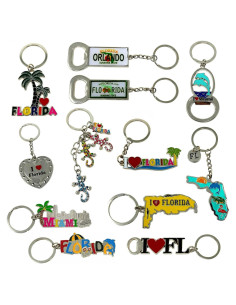 TSY TOOL Paquete 12 llaveros Florida con abridores de botellas