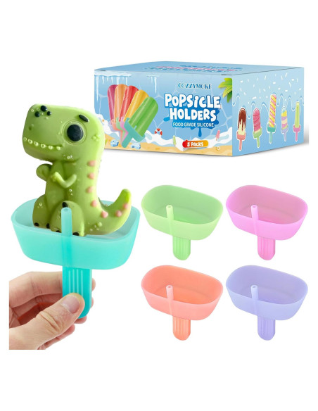 5 Sujetadores de Paletas Cozzymore de Silicona Reutilizables