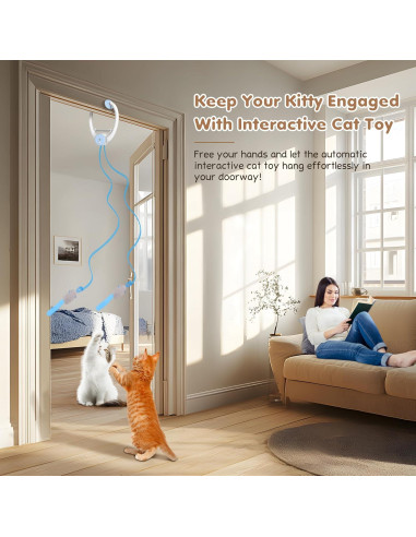 Juguete Interactivo para Gatos Bolpetizo con Ratones de Plumas
