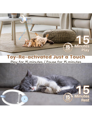 Juguete Interactivo para Gatos Bolpetizo con Ratones de Plumas