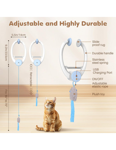 Juguete Interactivo para Gatos Bolpetizo con Ratones de Plumas