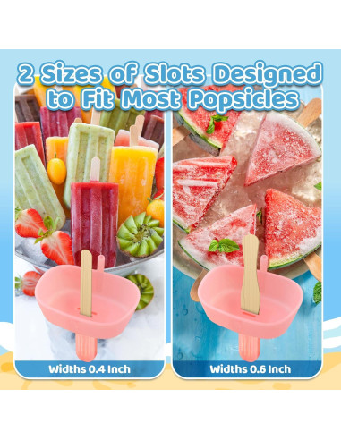 5 Sujetadores de Paletas Cozzymore de Silicona Reutilizables