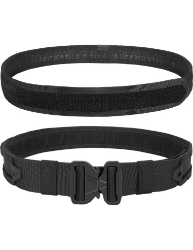 Cinturón Táctico YAKEDA 8 en 1 Ajustable Nylon Negro