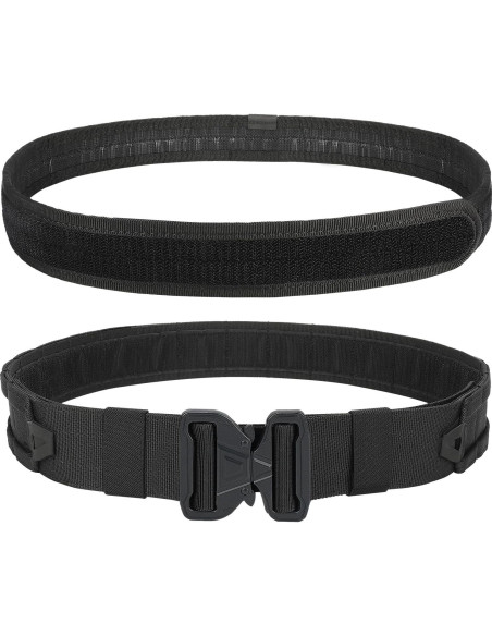 Cinturón Táctico YAKEDA 8 en 1 Ajustable Nylon Negro