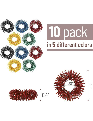 Anillos Sensoriales Espinosos Mr. Pen - Paquete de 10