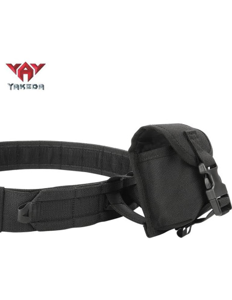 Cinturón Táctico YAKEDA 8 en 1 Ajustable Nylon Negro
