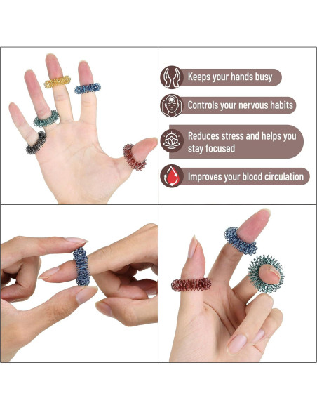 Anillos Sensoriales Espinosos Mr. Pen - Paquete de 10