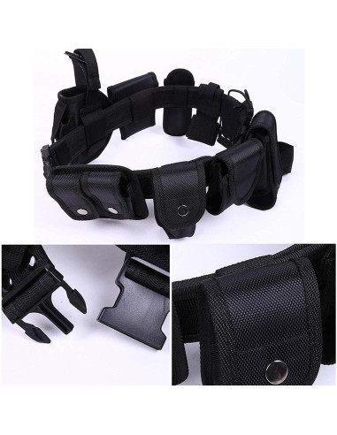 Cinturón Táctico Multifuncional Ltvystore 80-140 cm Negro