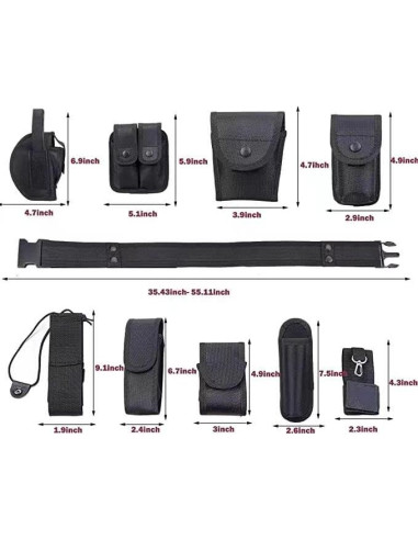 Cinturón Táctico Multifuncional Ltvystore 80-140 cm Negro