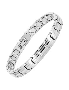 Pulsera Magnética Feraco Plata 2X Fuerza 22.1 cm