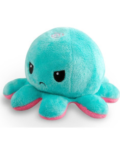 Pulpo de Peluche Reversible TeeTurtle Rosa y Aqua 10 cm 2