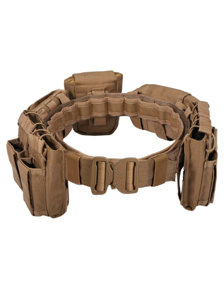 Cinturón Táctico YAKEDA 7 en 1 Ajustable Nylon Beige