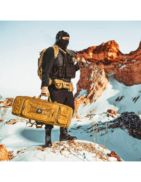 Cinturón Táctico YAKEDA 7 en 1 Ajustable Nylon Beige