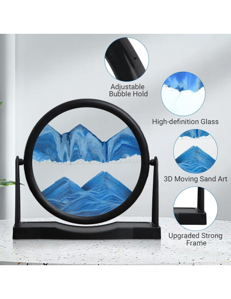Arte de Arena en Movimiento MXYATCJ 20 cm Azul Decoración