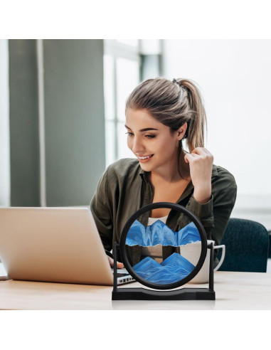 Arte de Arena en Movimiento MXYATCJ 20 cm Azul Decoración