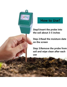 Medidor de Humedad del Suelo Hathdia 2 Sensores 19.3 cm 2