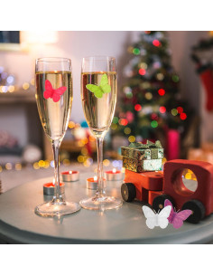 10 Marcadores de Copas de Vino de Silicona CIATBYYJ Multicolores 2