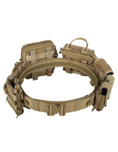 Cinturón Táctico BOMTURN 8 en 1 con Bolsas y Accesorios