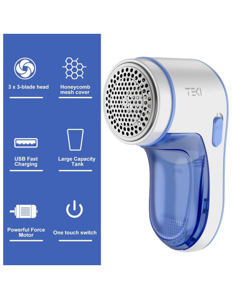 Raspador de Pelusa TEKI Recargable con 2 Cuchillas
