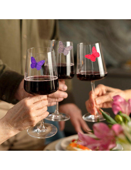 10 Marcadores de Copas de Vino de Silicona CIATBYYJ Multicolores