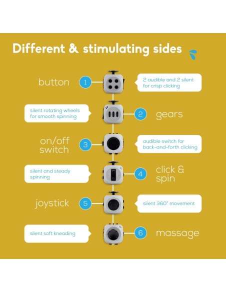 Cubo Antiestrés PILPOC Zafiro de Medianoche 6 Caras