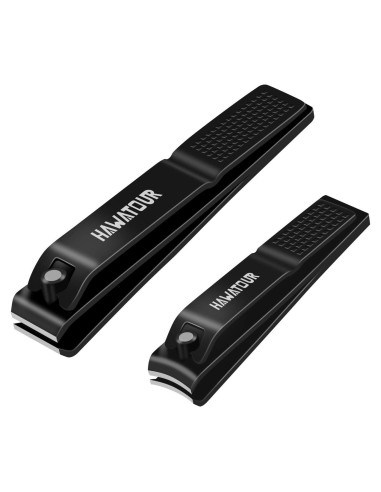 Juego de Cortauñas HAWATOUR Negro con Caja de Almacenaje