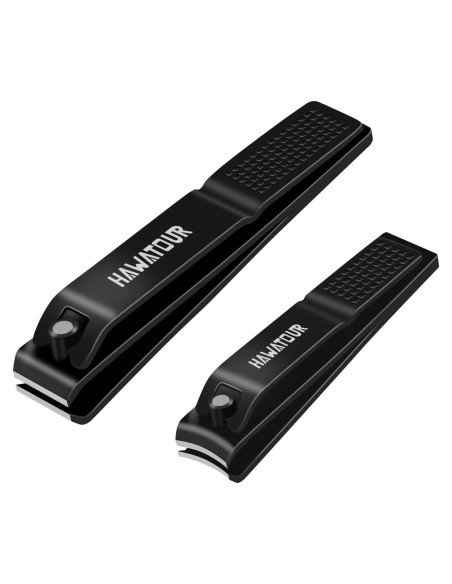 Juego de Cortauñas HAWATOUR Negro con Caja de Almacenaje