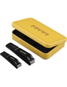 Juego de Cortauñas HAWATOUR Negro con Caja de Almacenaje 2