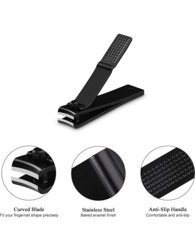 Juego de Cortauñas HAWATOUR Negro con Caja de Almacenaje